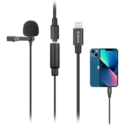 Lavalier Lightning Microphone pour iOS iPhone 13 Vlog, 20 ft/6m by-M2 Lapel Mic Universal avec Lightning Plug Adapter pour iPhone 11 10 X 8 7 Mac Youtube Video Facebook Live