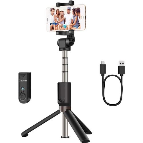 Perche Selfie Stick Bluetooth Trépied Monopode Avec Télécommande Rechargeable Support Téléphone Pour Iphone 13/13 Pro/12/12 Mini/12 Pro/11/11 Pro/11 Pro Max/Xs/X/8 Plus Xiaomi Huawei