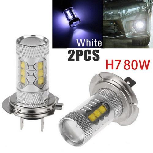 Ampoule Led Antibrouillard H7 Pour Voiture, 2 Pièces, 12v, 6000k, Blanche, Très Brillante, Pour La Conduite