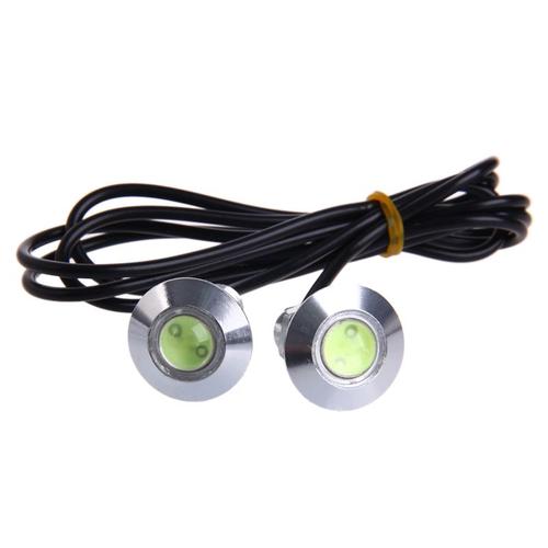 1 Paire Dc 12v 23mm Eagle Eye Led Feux De Jour Voiture Auto Lampe Bleu Glacé