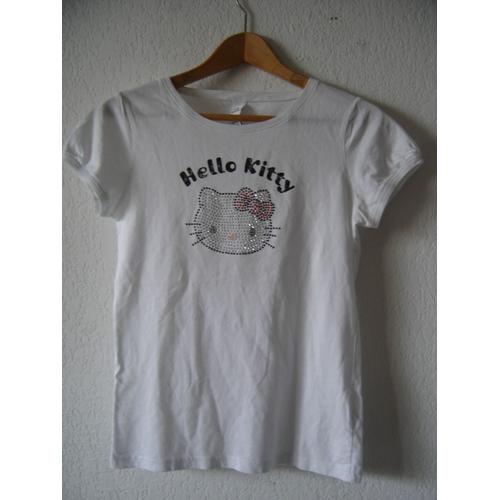 T-Shirt Hello Kitty Strass / Manches Courtes Femme 34/36