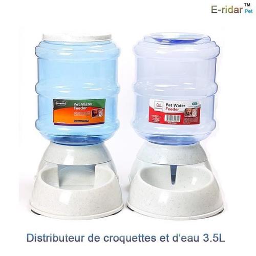 Distributeur De Nourriture Et D'eau Pour Chat Et Chien 3.5l Lot De 2