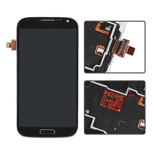 Noir Ecran Lcd Vitre Tactile + Châssis Complet Pour Samsung Galaxy S4 I9500