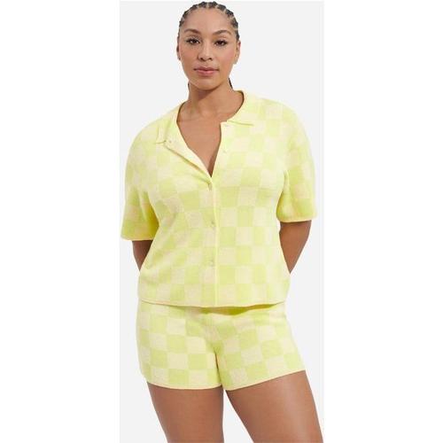 Sweat Boutonné Jeannie Pour Femme In Honeycomb/Vibrant Green, Taille Xs