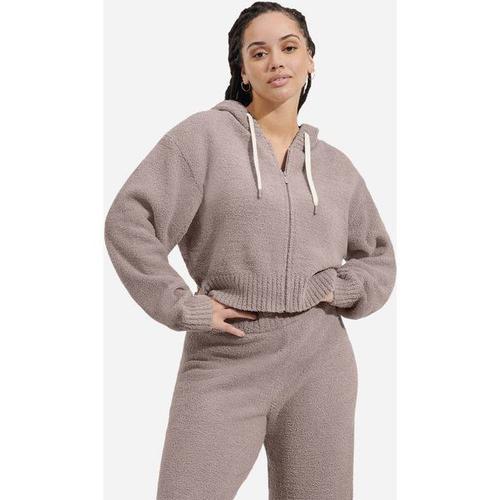 Sweat À Capuche Zippé Hana Pour Femme In Grey, Taille Xs, Polyester