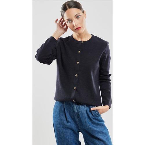 Cardigan "Vannes" - Maille Haute Densité Femme Rich Navy L - 42