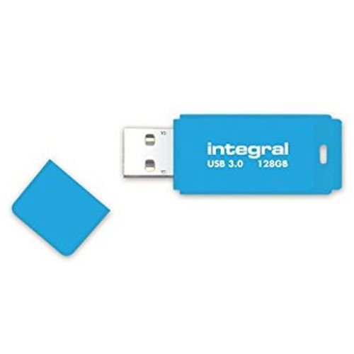 Integral Neon - Clé USB - 128 Go - USB 3.0 - Bleu néon