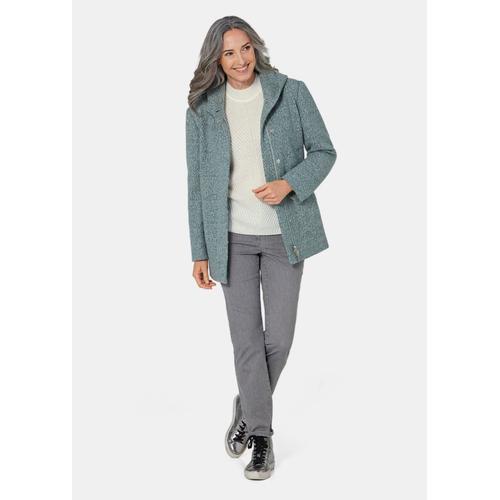 Veste En Tissu Bouclette - Vert Foncé - Gr. 48