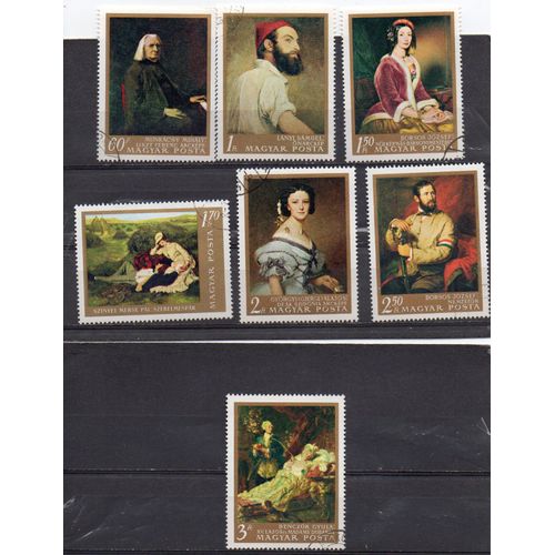 Hongrie- Série De 7 Timbres Oblitérés- Tableaux