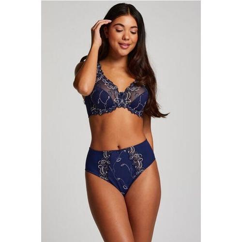 Hunkemöller Slip Taille Haute Diva Bleu