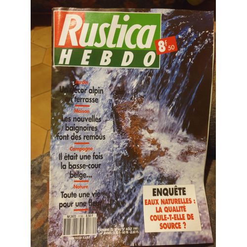 Rustica Hebdo 1130 Enquetes: Eaux Naturelles