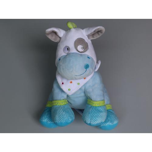 Doudou Cheval Bleu Blanc Vert Mots D'enfants