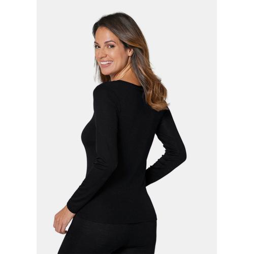 Sous-T-Shirt En Laine Vierge - Noir - Gr. S