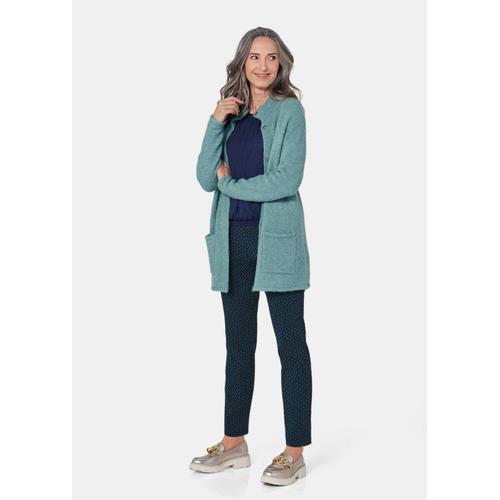 Manteau En Tricot En Tissu Bouclette - Vert Gris - Gr. 24