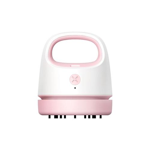 Aspirateur à main sans fil portatif - Mini aspirateur de table, de bureau - Nettoyeur à vapeur balayeuse de poussière - Rose