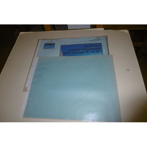 Paquet De 9 Pochettes Protège Documents Perforées Pour Listing 11" Et 12" 305x380mm Doret Sm392