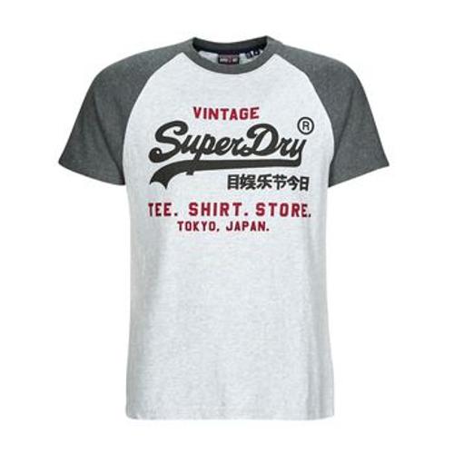 T-Shirt Superdry Vintage Vl Heritage Rgln Tee Gris