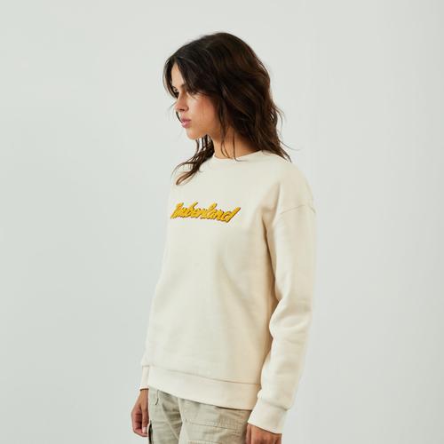 Sweat Crew Centered Logo Beige/Jaune