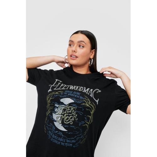 Grande Taille - T-Shirt Ample À Impressions Fleetwood Mac - Noir - 20/22