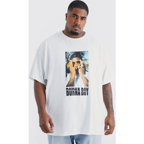 Grande Taille - T-Shirt À Imprimé Burna Boy Homme - Blanc - Xxxl, Blanc