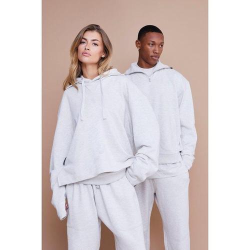 Sweat Oversize Épais À Col Ouvert Homme - Gris - Xxs, Gris