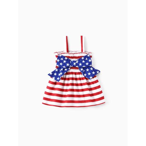 Robe Camisole Rayée Jour De L¿Indépendance Pour Bébé Fille