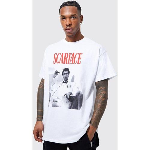 T-Shirt Oversize À Imprimé Scarface Homme - Blanc - S, Blanc