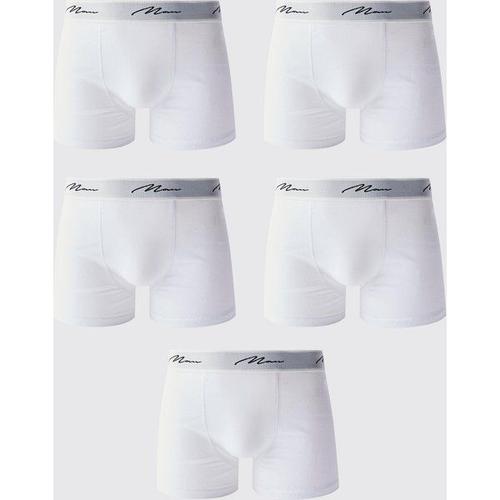 Lot De 5 Boxers - Man Homme - Blanc - Xs, Blanc