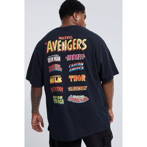 Grande Taille - T-Shirt Marvel À Imprimé Avengers Homme - Noir - Xxxl, Noir