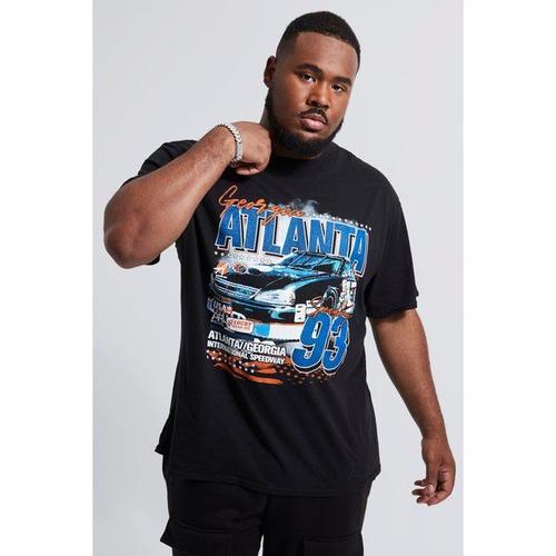 Grande Taille - T-Shirt Slogan Atlanta Homme - Noir - Xxxl, Noir