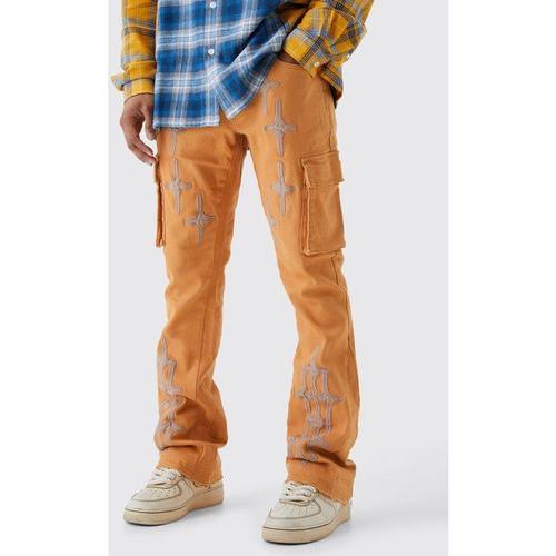 Pantalon Cargo Skinny À Taille Fixe Homme - Orange - 28, Orange