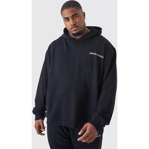 Grande Taille - Sweat À Capuche Oversize Épais Homme - Noir - Xxl, Noir