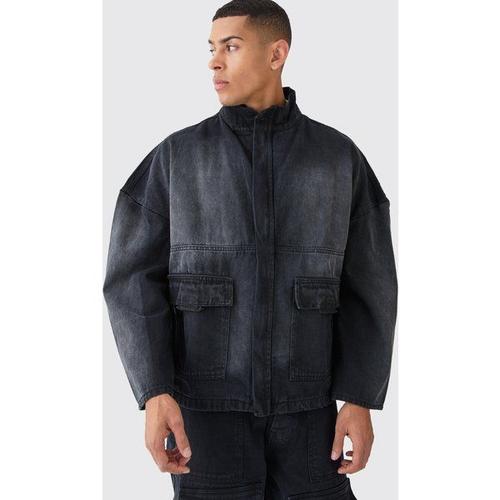 Veste Oversize En Jean Homme - Noir - Xl, Noir