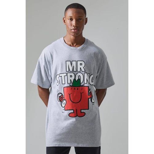 Active Mr Men Mr Strong License T-Shirt Homme - Gris - Xs, Gris