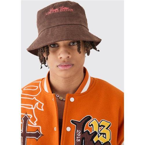 Corduroy Bucket Hat In Chocolate Homme - Brun - One Size, Brun