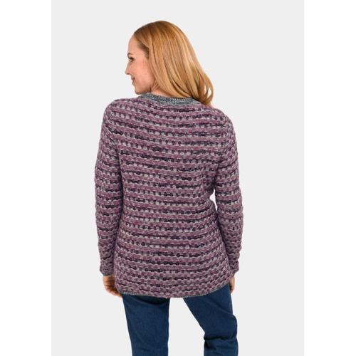 Pull - Noir, Lilas, Gris Pierre, Rayé - Gr. 26