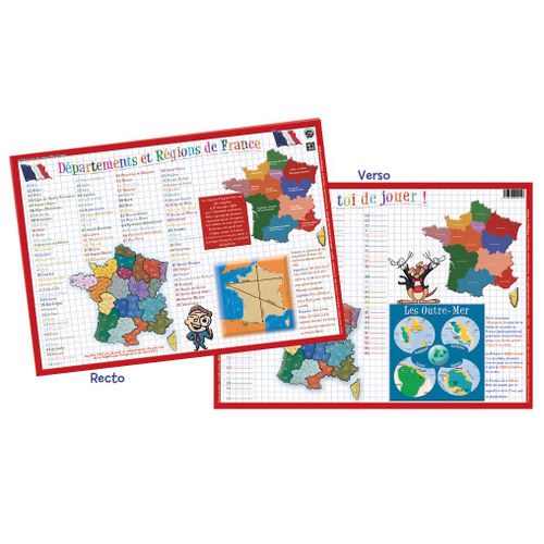 Mixte Sous Main Regions Set Table Educati