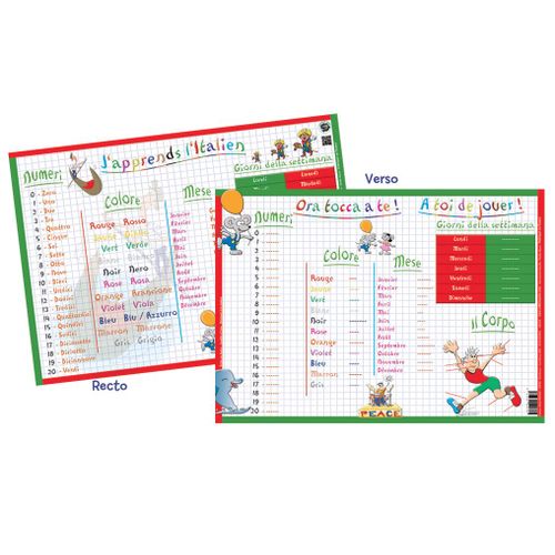 Permanent Mixte Sous Main Italien Set Table Educati