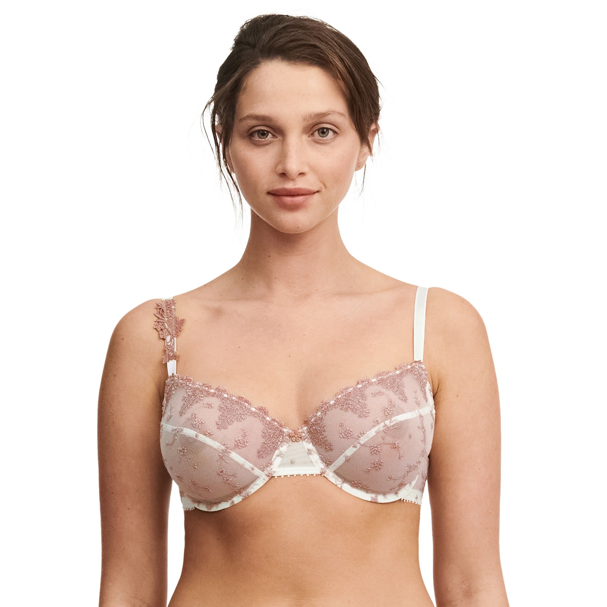 Soutien-Gorge Emboîtant Tulle Brodé Bicolore « White Nights » - Avec Armatures - Passionata - Blanc