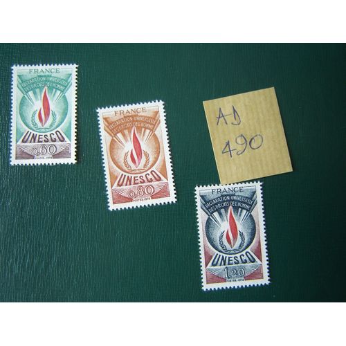 Ad 490/ Lot Timbres France Neufs Sans Trace Charnière *Service N°43 À 45*1975
