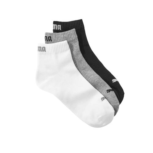 Chaussettes Quarter - Lot De 3 Paires Gris, Blanc, Noir - Puma - Blanc/Gris/Noir