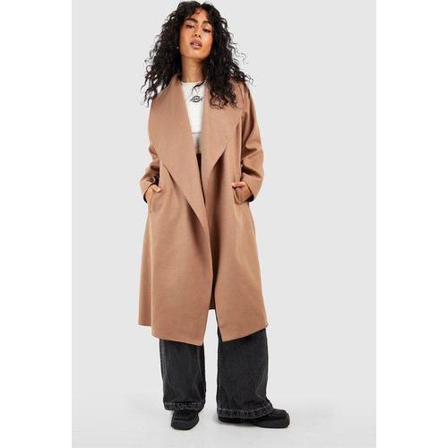 Manteau Long À Ceinture - Marron Camel - S/M