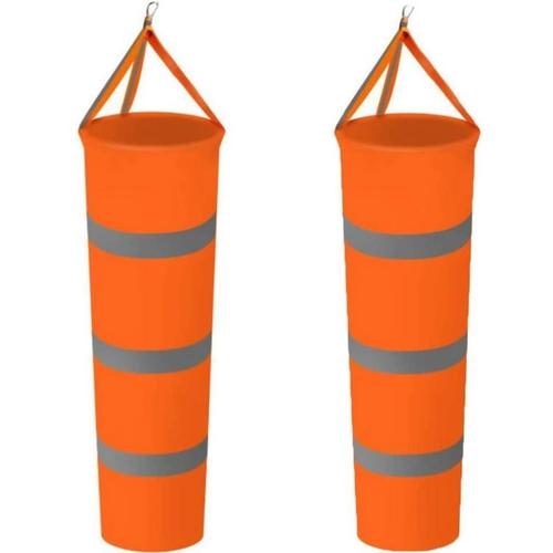 Sac Météo Phosphorescent-0.8m, Orange, 2pcs