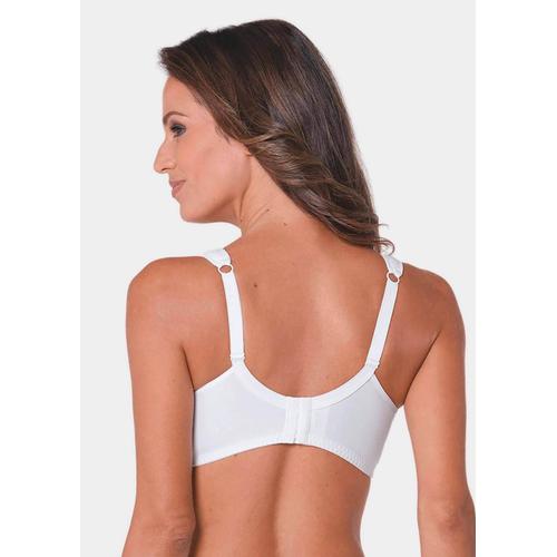 Soutien-Gorge Sans Armature En Coton Et Dentelle - Blanc - Gr. 95 C