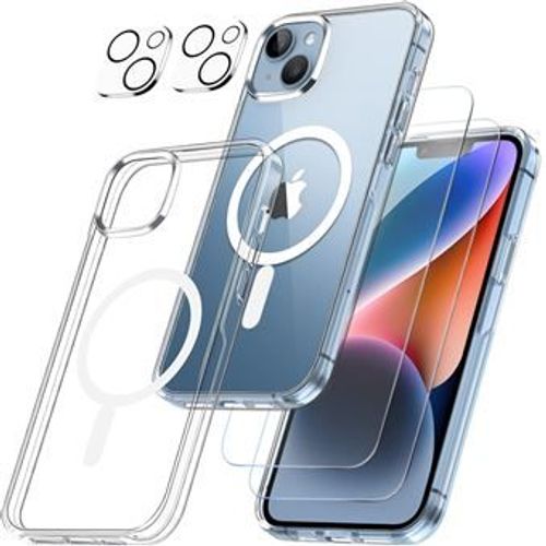Coque Magsafe Iphone 15 Plus 6.7 Pouces 2 Verres Trempés 1 Protection Camera Ghl Tech