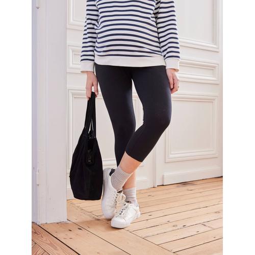 Legging Court De Grossesse En Maille Stretch Noir