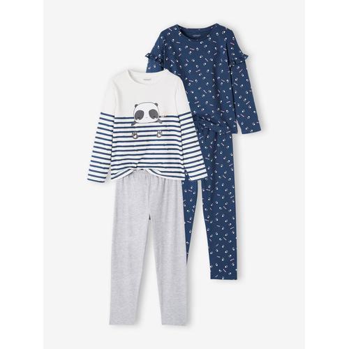 Lot De 2 Pyjamas Panda Fille Ivoire