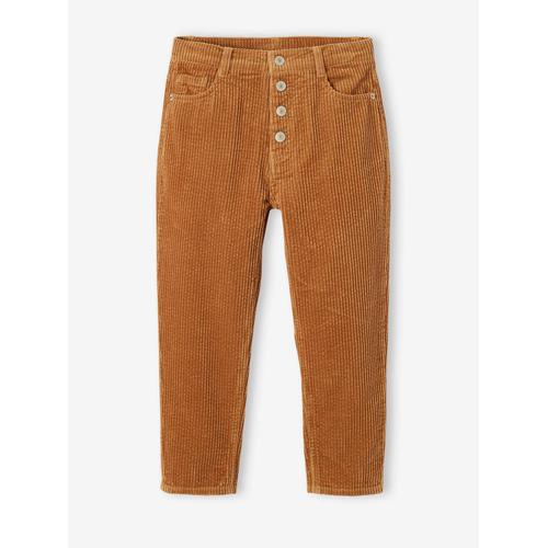 Pantalon Velours Mom Morphologik Fille Tour De Hanches Large Camel