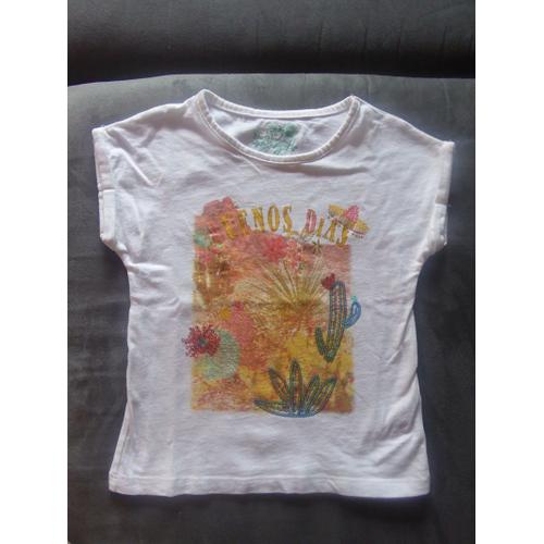 T-Shirt Fille Écru "Cactus" La Compagnie Des Petits - 5 Ans