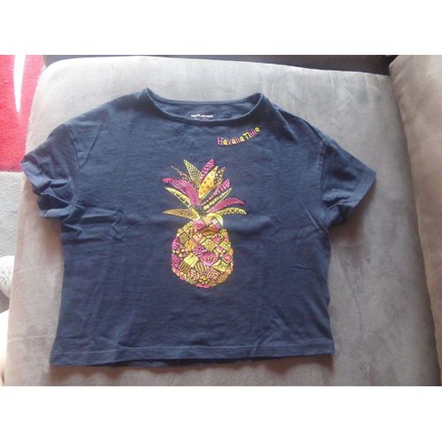 T-Shirt Bleu Marine "Ananas" Coloré Vertbaudet - 5 Ans